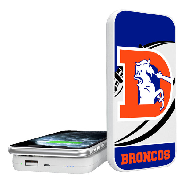 Denver Broncos 1993-1996 Historic Collection Passtime 5000mAh Portable Wireless Charger
