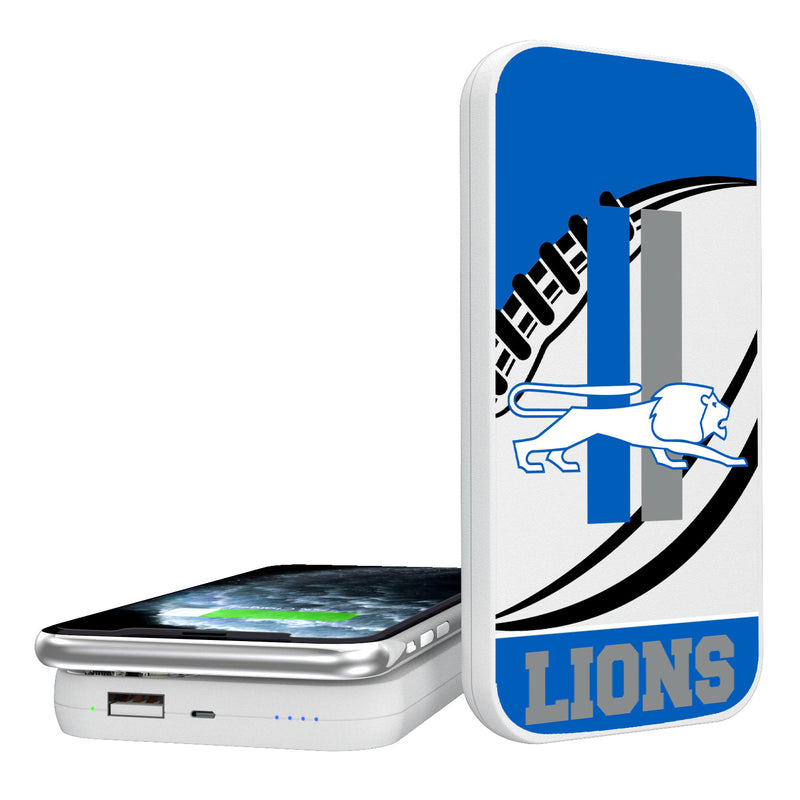 Detroit Lions Retro Passtime 5000mAh Portable Wireless Charger
