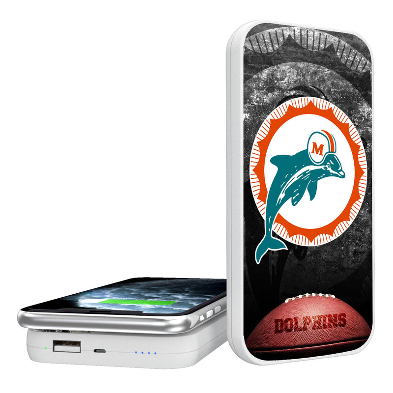 Miami Dolphins 1966-1973 Historic Collection Legendary 5000mAh Portable Wireless Charger