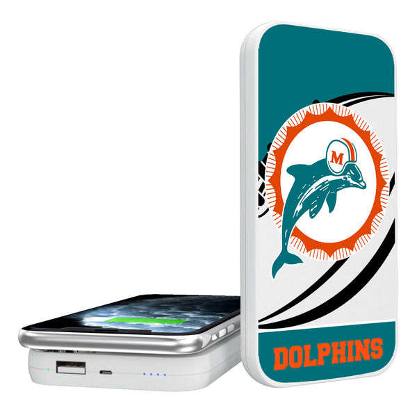Miami Dolphins 1966-1973 Historic Collection Passtime 5000mAh Portable Wireless Charger