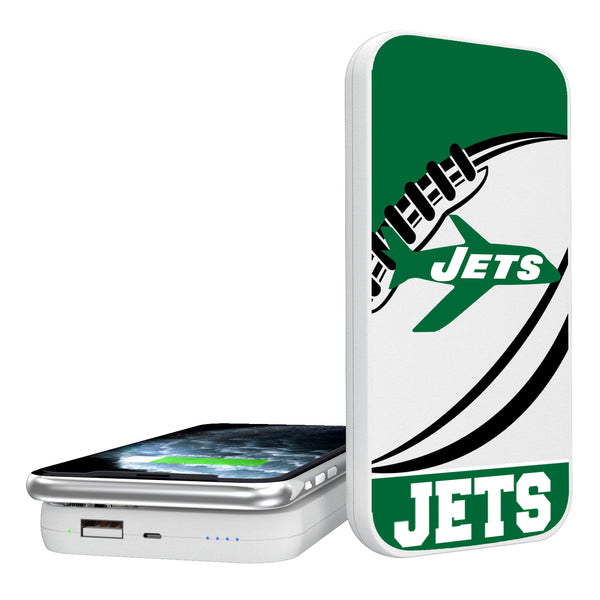 New York Jets 1963 Historic Collection Passtime 5000mAh Portable Wireless Charger