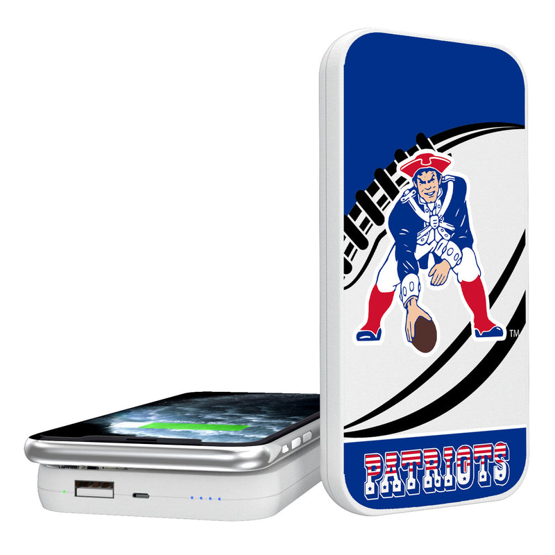 New England Patriots Passtime 5000mAh Portable Wireless Charger