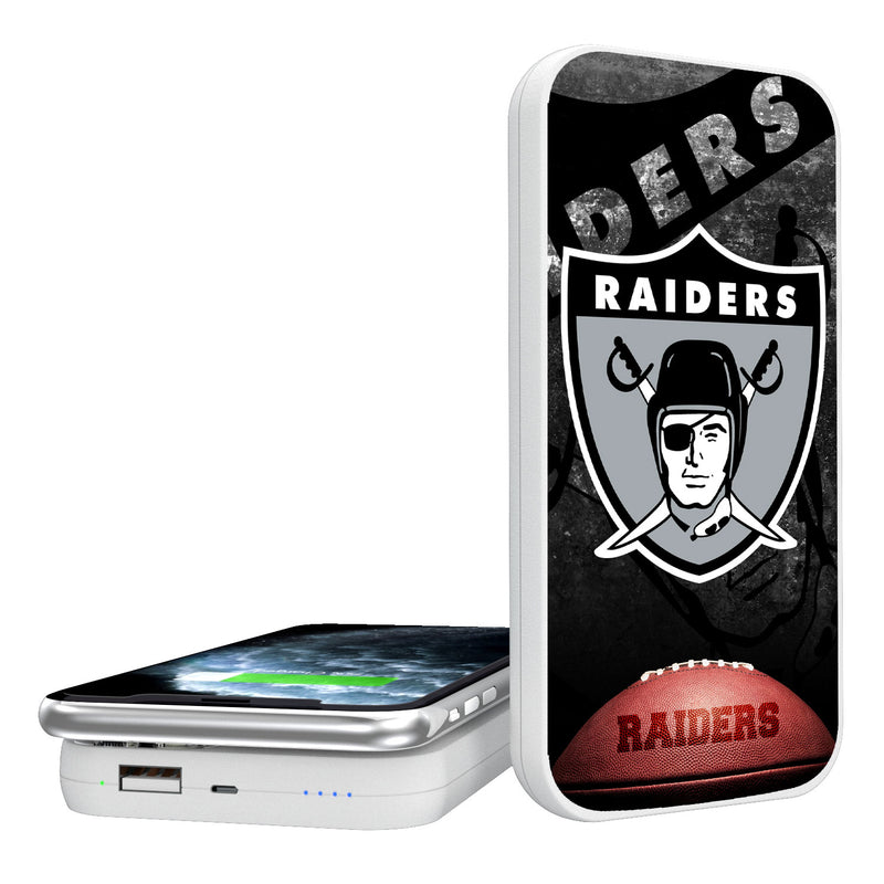 Oakland Raiders 1963 Historic Collection Legendary 5000mAh Portable Wireless Charger