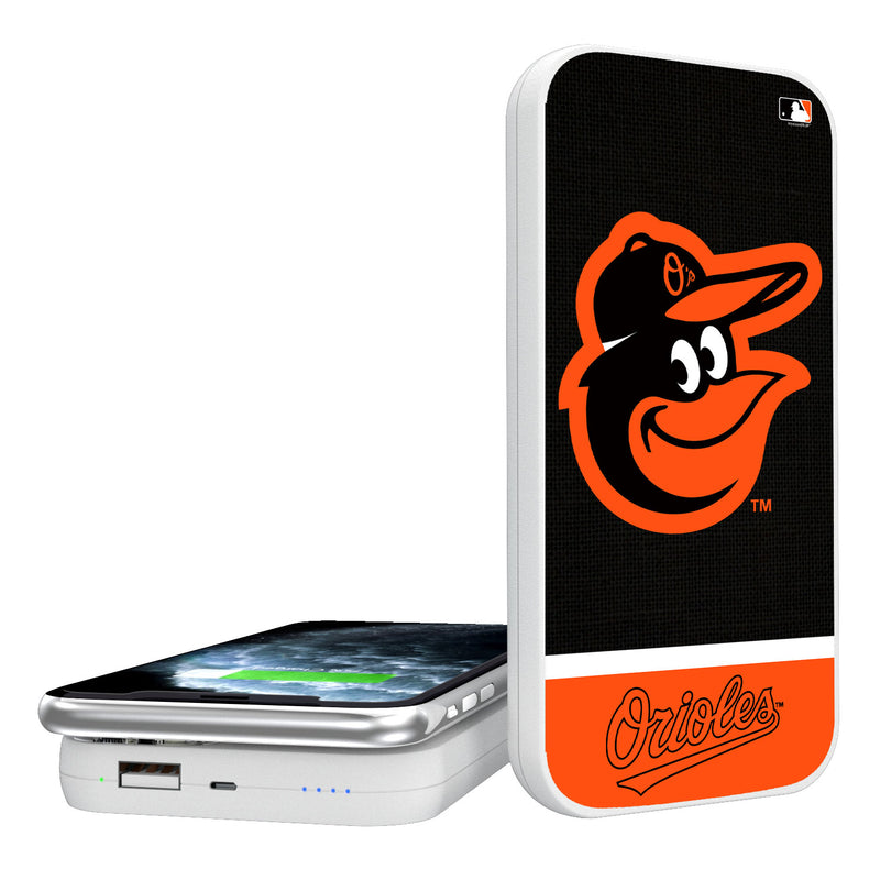 Baltimore Orioles Solid Wordmark 5000mAh Portable Wireless Charger