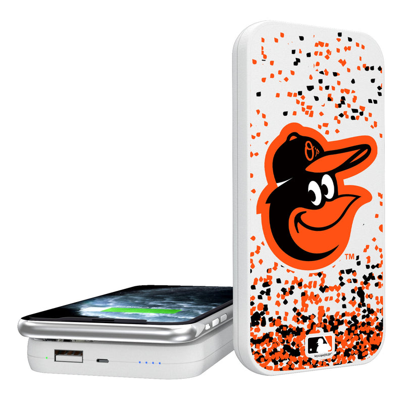 Baltimore Orioles Confetti 5000mAh Portable Wireless Charger