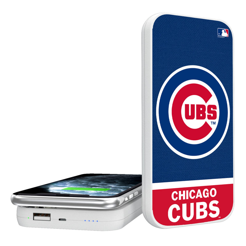 Chicago Cubs Solid Wordmark 5000mAh Portable Wireless Charger