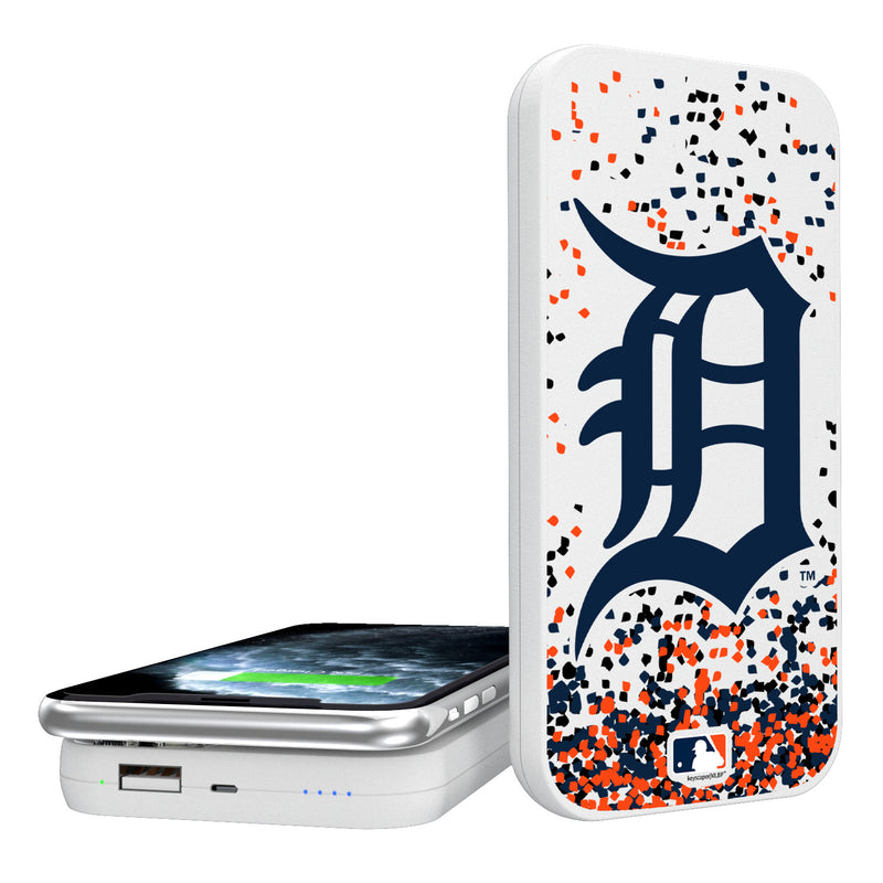 Detroit Tigers Confetti 5000mAh Portable Wireless Charger