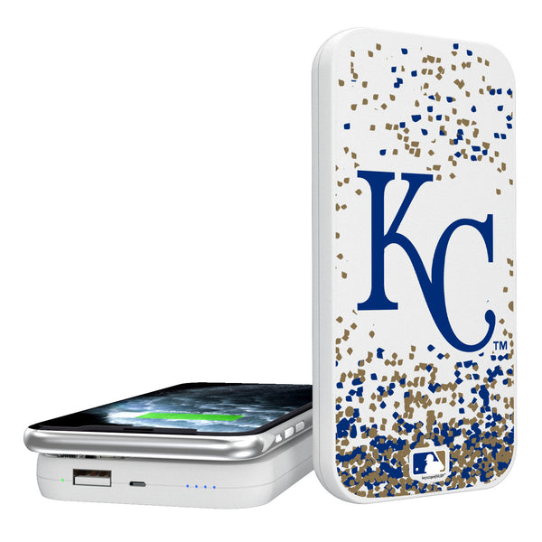 Kansas Royals Confetti 5000mAh Portable Wireless Charger
