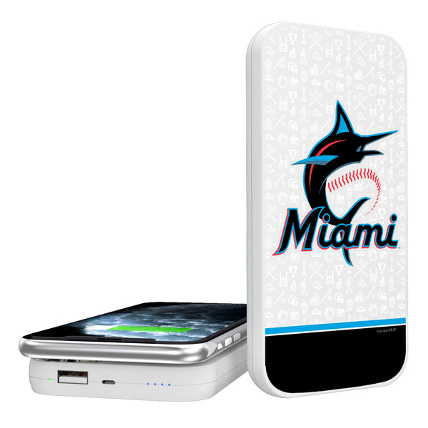 Miami Marlins Memories 5000mAh Portable Wireless Charger