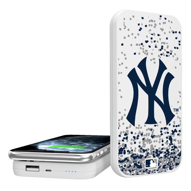 New York Yankees Confetti 5000mAh Portable Wireless Charger
