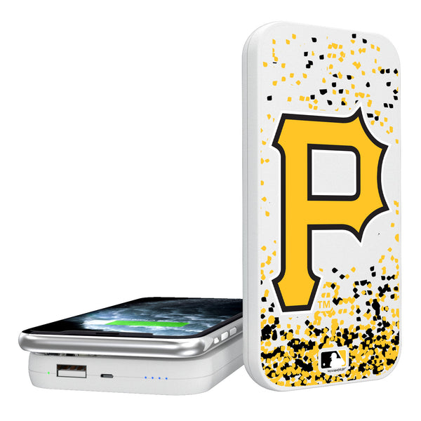 Pittsburgh Pirates Confetti 5000mAh Portable Wireless Charger