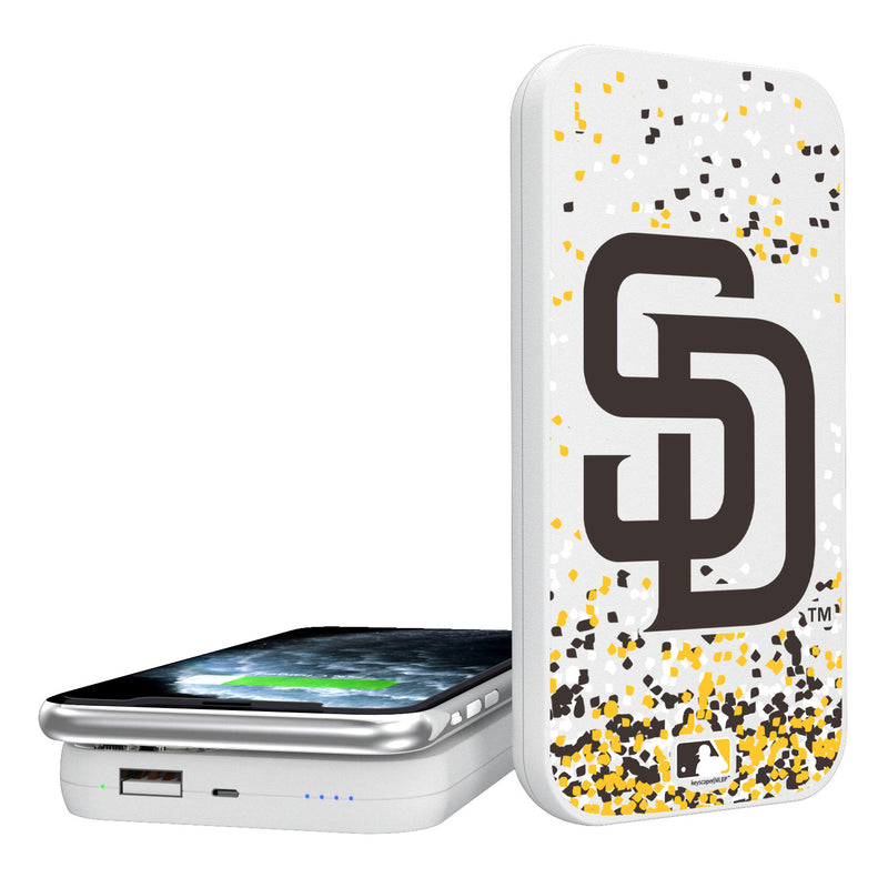 San Diego Padres Confetti 5000mAh Portable Wireless Charger