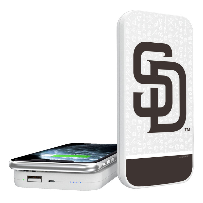 San Diego Padres Memories 5000mAh Portable Wireless Charger