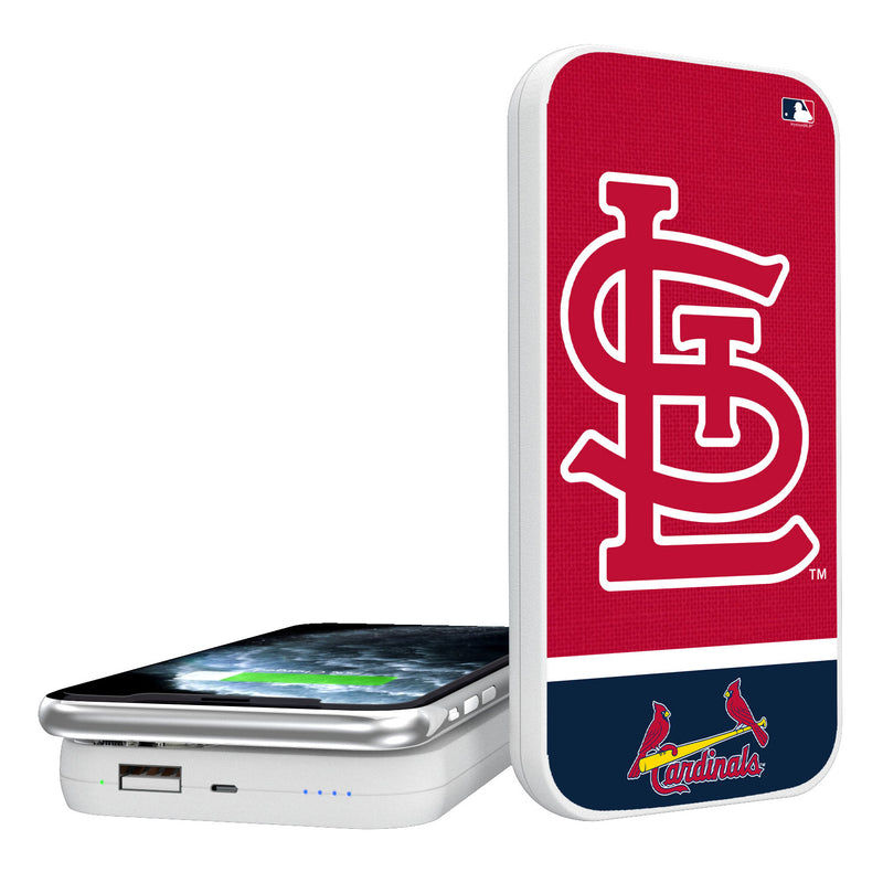 St Louis Cardinals Solid Wordmark 5000mAh Portable Wireless Charger