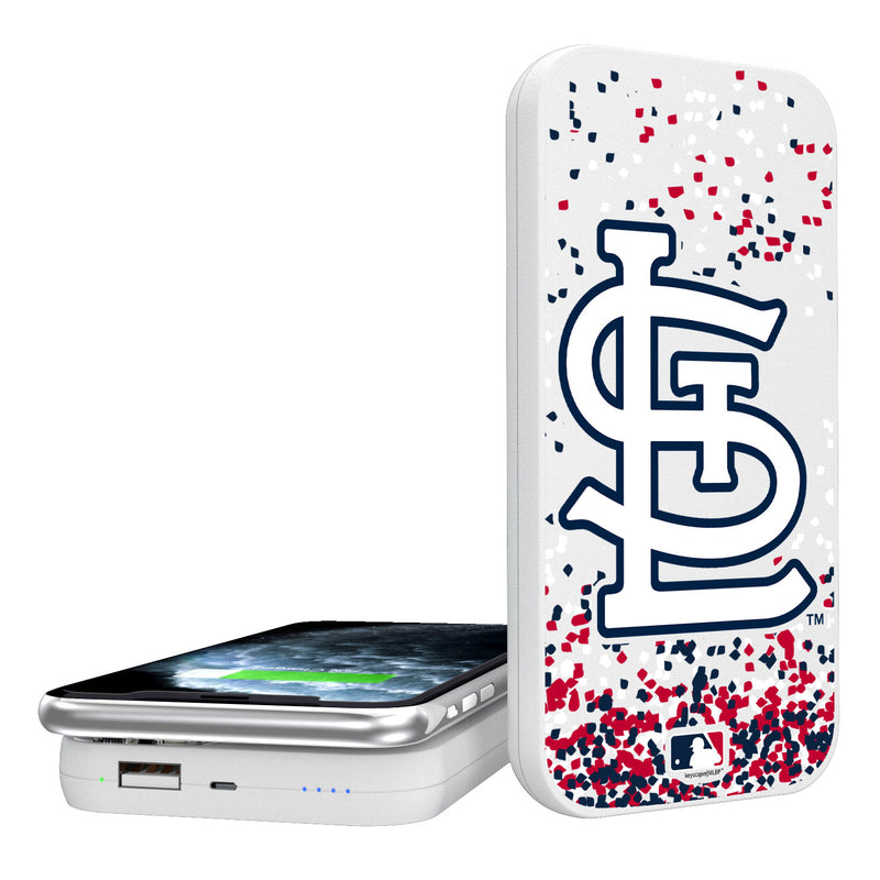 St Louis Cardinals Confetti 5000mAh Portable Wireless Charger