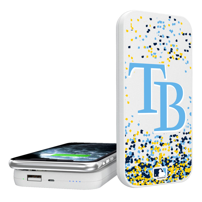 Tampa Bay Rays Confetti 5000mAh Portable Wireless Charger