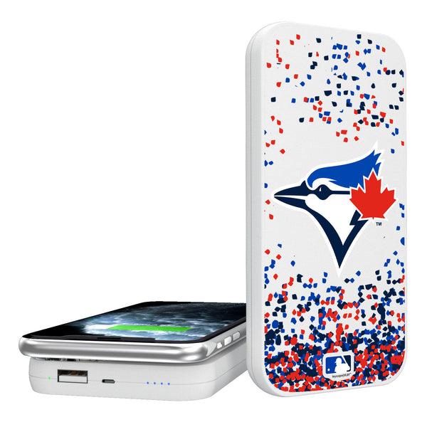 Toronto Blue Jays Confetti 5000mAh Portable Wireless Charger