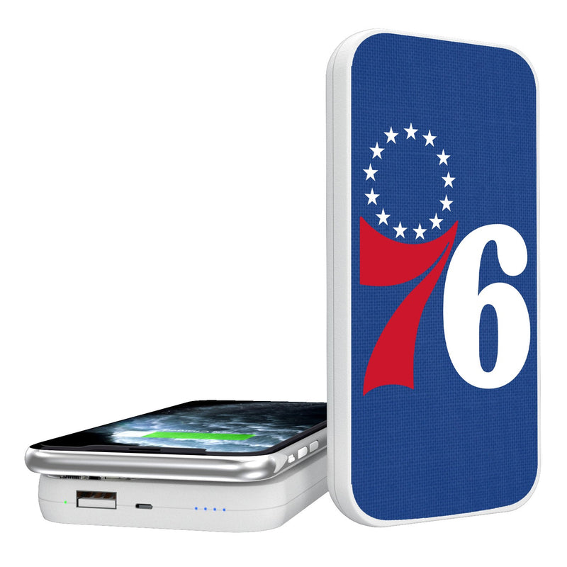 Philadelphia 76ers Solid 5000mAh Portable Wireless Charger