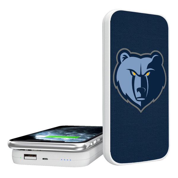 Memphis Grizzlies Solid 5000mAh Portable Wireless Charger