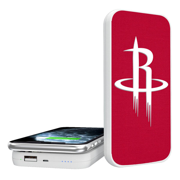 Houston Rockets Solid 5000mAh Portable Wireless Charger