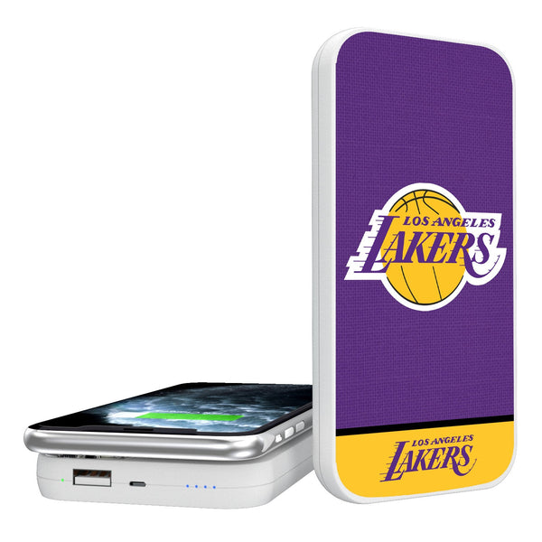 Los Angeles Lakers Solid Wordmark 5000mAh Portable Wireless Charger