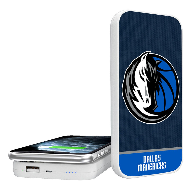 Dallas Mavericks Solid Wordmark 5000mAh Portable Wireless Charger