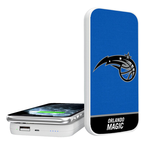 Orlando Magic Solid Wordmark 5000mAh Portable Wireless Charger