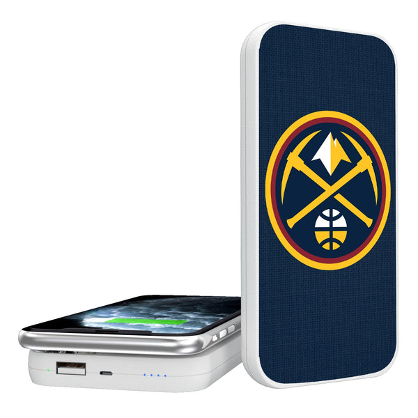 Denver Nuggets Solid 5000mAh Portable Wireless Charger