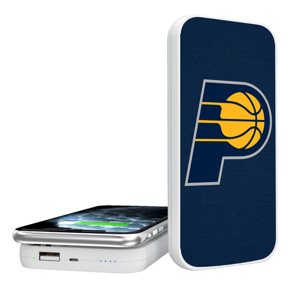 Indiana Pacers Solid 5000mAh Portable Wireless Charger