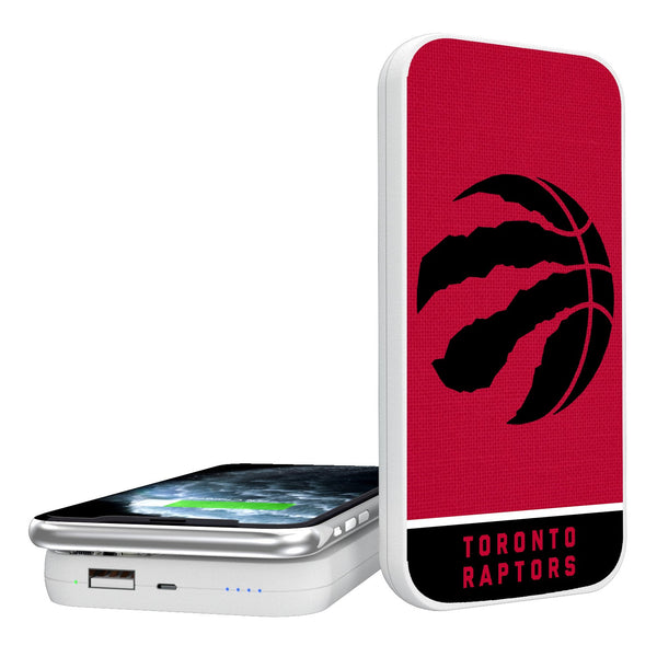 Toronto Raptors Solid Wordmark 5000mAh Portable Wireless Charger