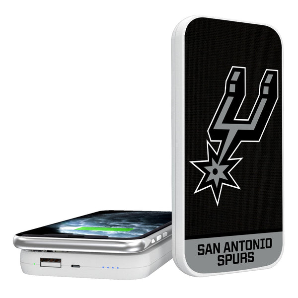 San Antonio Spurs Solid Wordmark 5000mAh Portable Wireless Charger