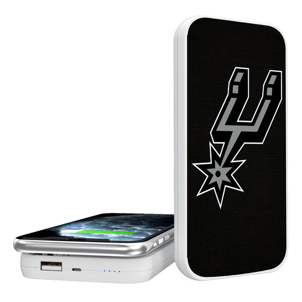 San Antonio Spurs Solid 5000mAh Portable Wireless Charger