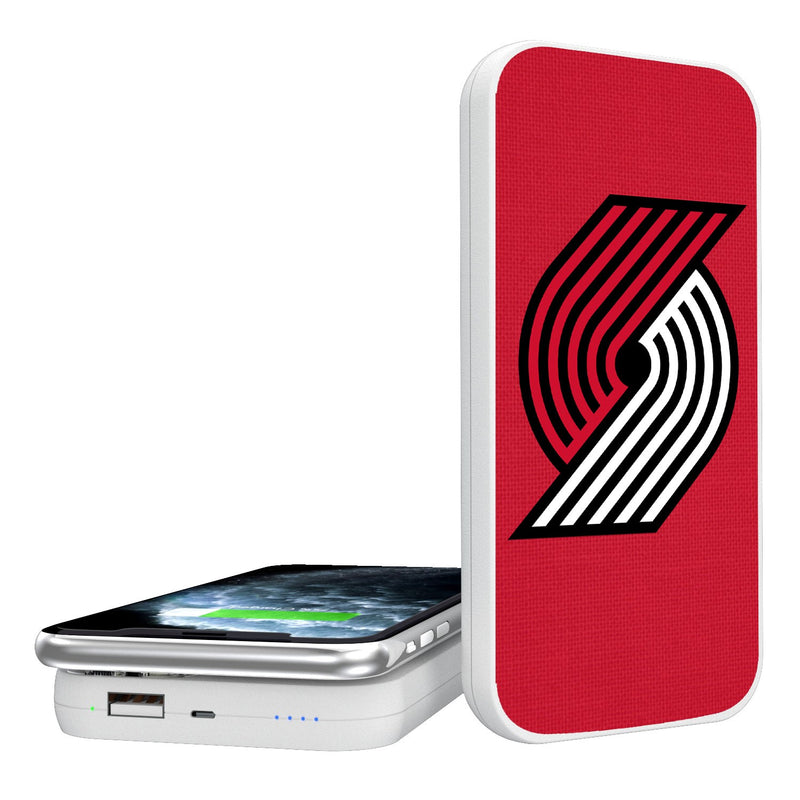 Portland Trail Blazers Solid 5000mAh Portable Wireless Charger