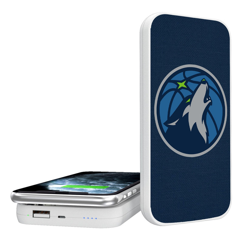 Minnesota Timberwolves Solid 5000mAh Portable Wireless Charger