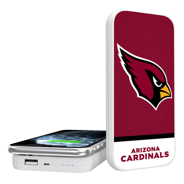 Arizona Cardinals Solid Wordmark 5000mAh Portable Wireless Charger