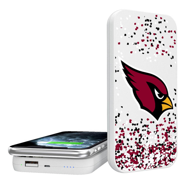Arizona Cardinals Confetti 5000mAh Portable Wireless Charger