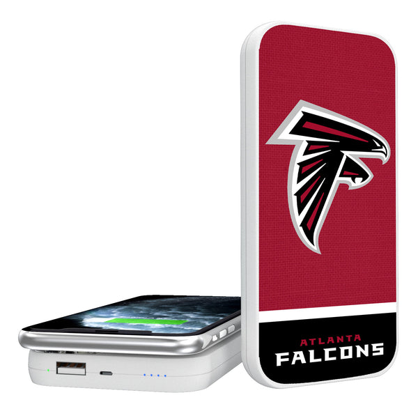 Atlanta Falcons Solid Wordmark 5000mAh Portable Wireless Charger