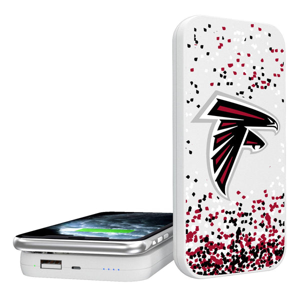 Atlanta Falcons Confetti 5000mAh Portable Wireless Charger