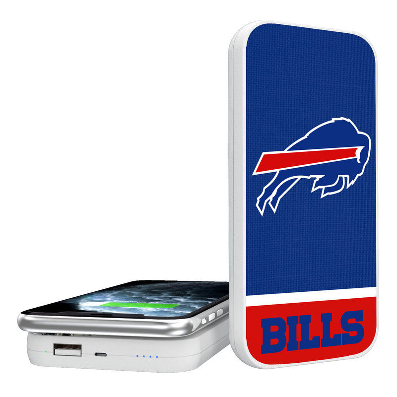 Buffalo Bills Solid Wordmark 5000mAh Portable Wireless Charger