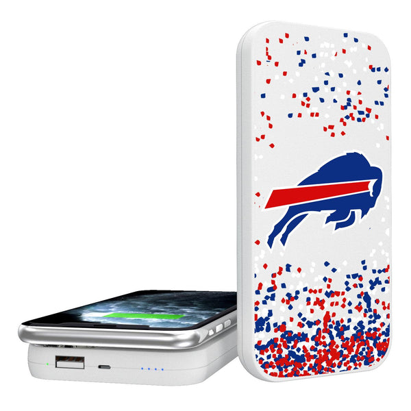 Buffalo Bills Confetti 5000mAh Portable Wireless Charger