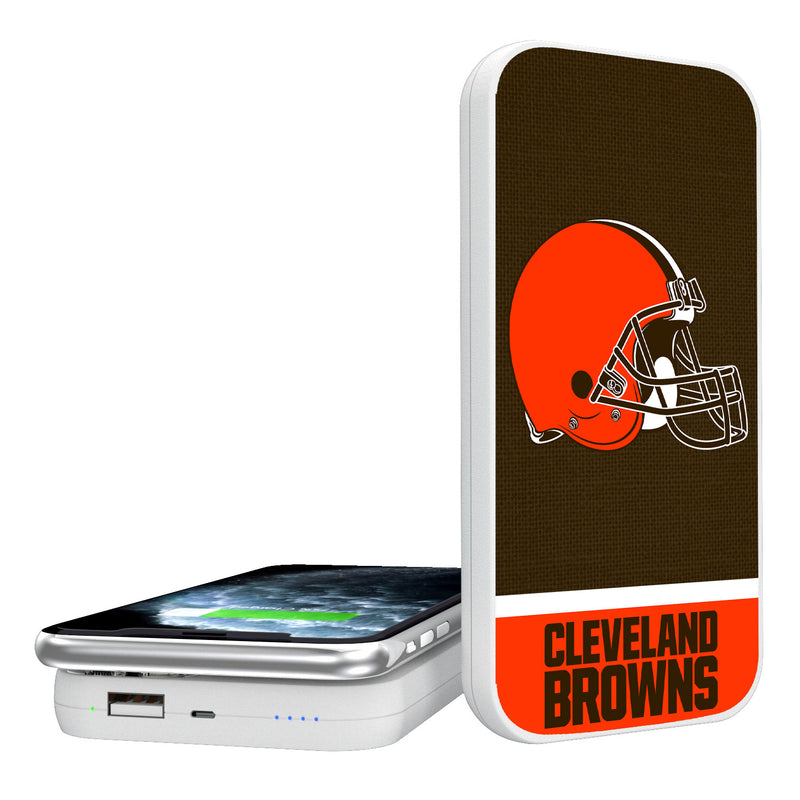 Cleveland Browns Solid Wordmark 5000mAh Portable Wireless Charger