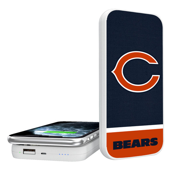 Chicago Bears Solid Wordmark 5000mAh Portable Wireless Charger