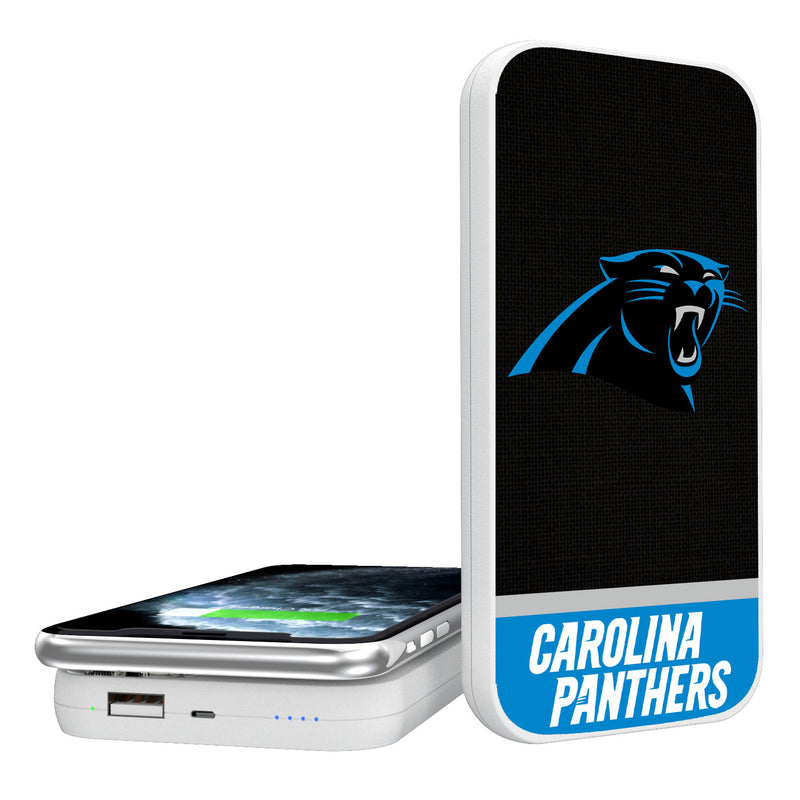 Carolina Panthers Solid Wordmark 5000mAh Portable Wireless Charger