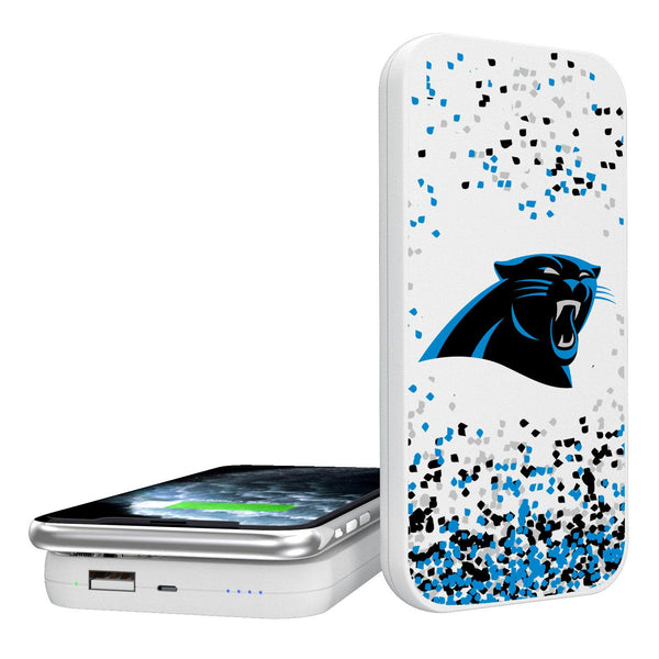 Carolina Panthers Confetti 5000mAh Portable Wireless Charger