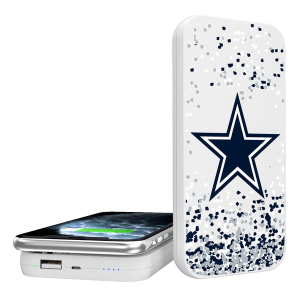 Dallas Cowboys Confetti 5000mAh Portable Wireless Charger