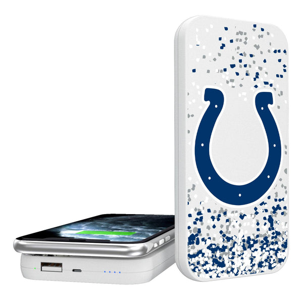 Indianapolis Colts Confetti 5000mAh Portable Wireless Charger