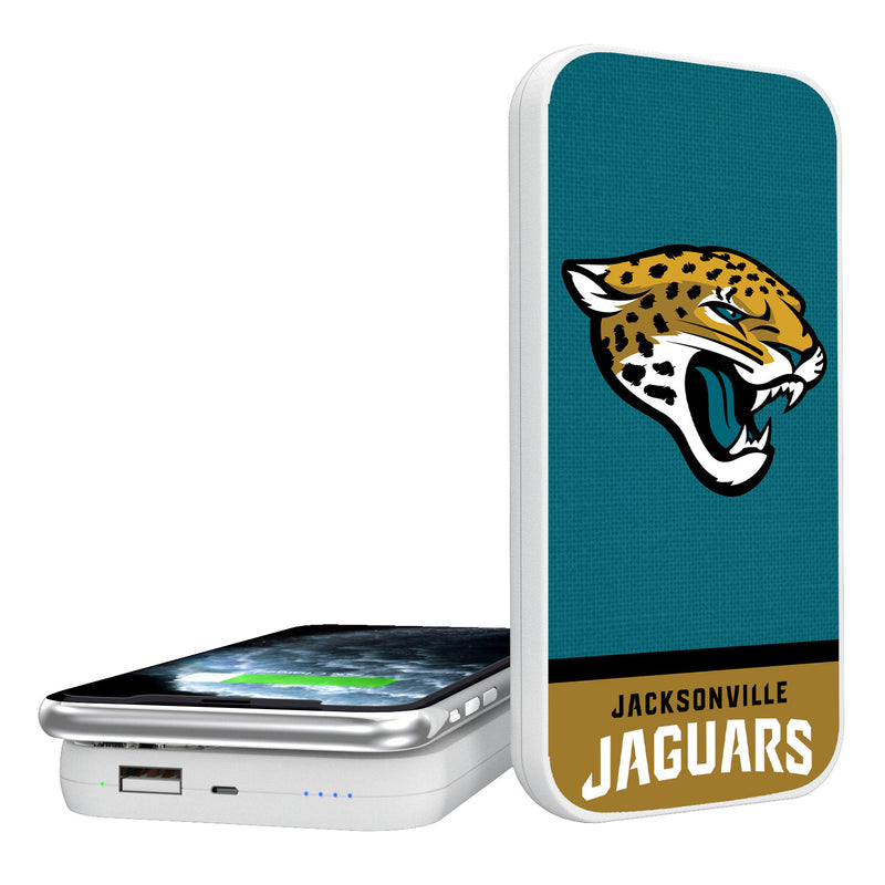 Jacksonville Jaguars Solid Wordmark 5000mAh Portable Wireless Charger
