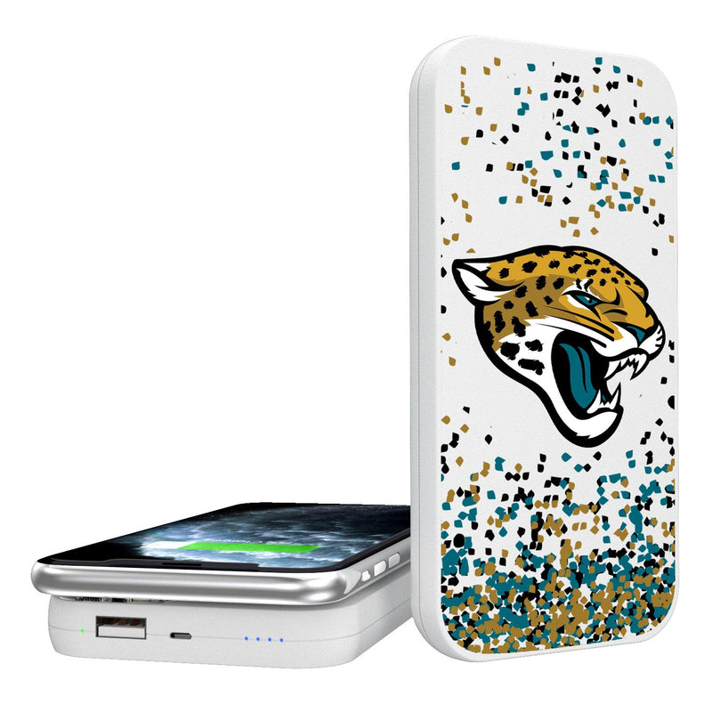 Jacksonville Jaguars Confetti 5000mAh Portable Wireless Charger