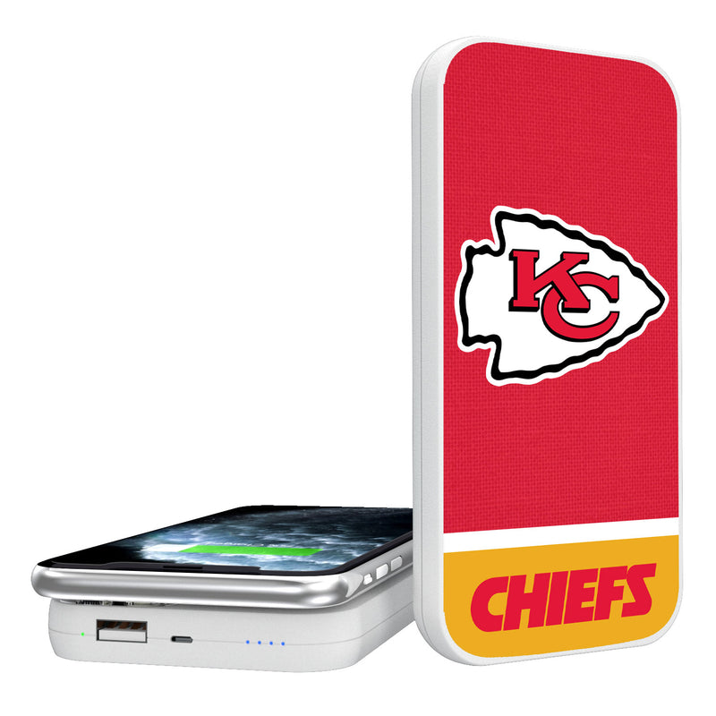 Kansas City Chiefs Solid Wordmark 5000mAh Portable Wireless Charger