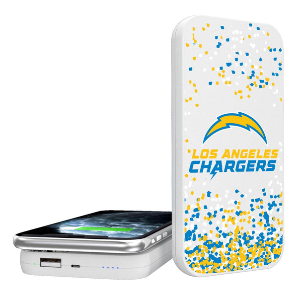 Los Angeles Chargers Confetti 5000mAh Portable Wireless Charger